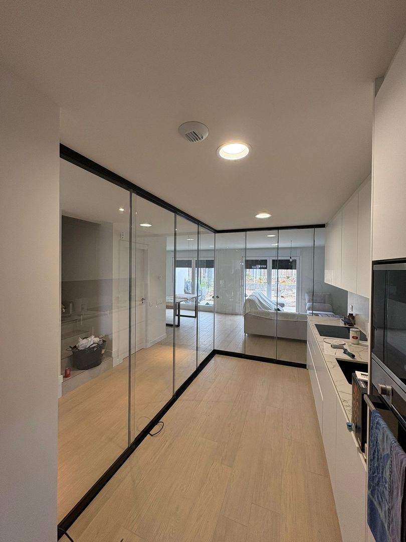 Instalación cortina corredera completa